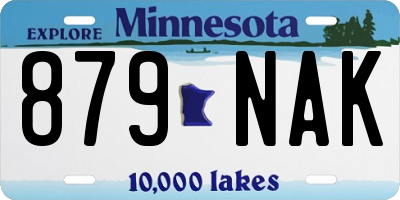 MN license plate 879NAK