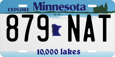 MN license plate 879NAT