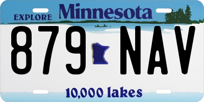 MN license plate 879NAV