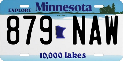 MN license plate 879NAW