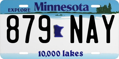 MN license plate 879NAY
