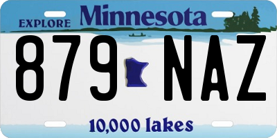 MN license plate 879NAZ