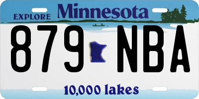 MN license plate 879NBA