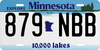 MN license plate 879NBB