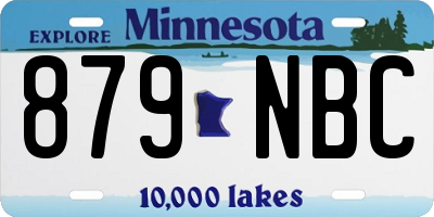 MN license plate 879NBC