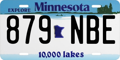 MN license plate 879NBE
