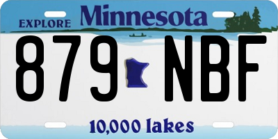 MN license plate 879NBF