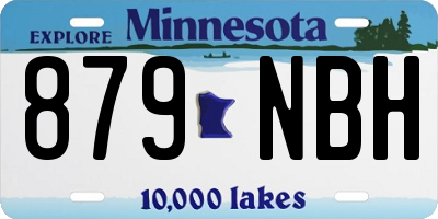 MN license plate 879NBH
