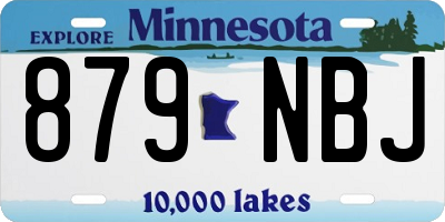 MN license plate 879NBJ