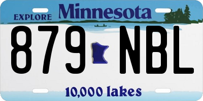 MN license plate 879NBL