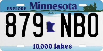 MN license plate 879NBO