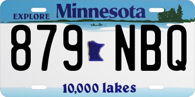 MN license plate 879NBQ