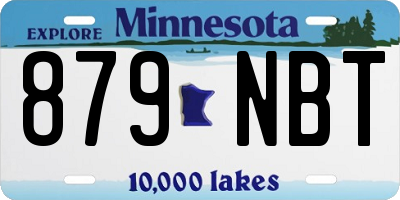 MN license plate 879NBT
