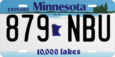 MN license plate 879NBU