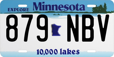 MN license plate 879NBV