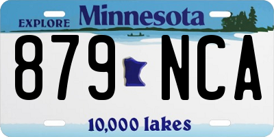 MN license plate 879NCA