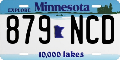 MN license plate 879NCD