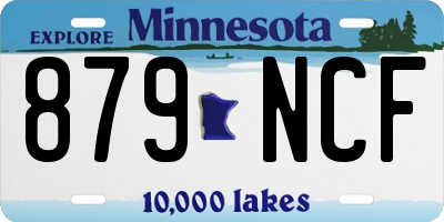 MN license plate 879NCF