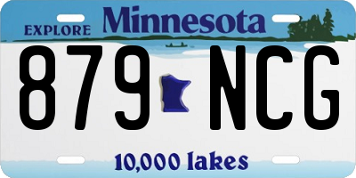 MN license plate 879NCG