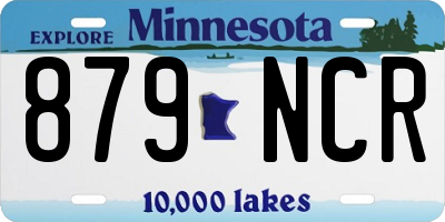 MN license plate 879NCR