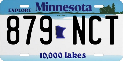 MN license plate 879NCT