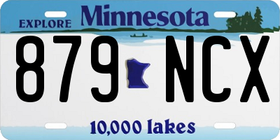 MN license plate 879NCX