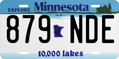 MN license plate 879NDE