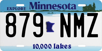 MN license plate 879NMZ