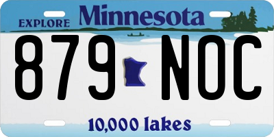 MN license plate 879NOC