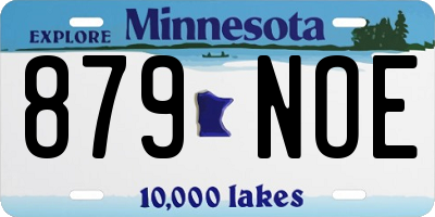 MN license plate 879NOE