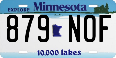 MN license plate 879NOF