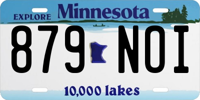MN license plate 879NOI
