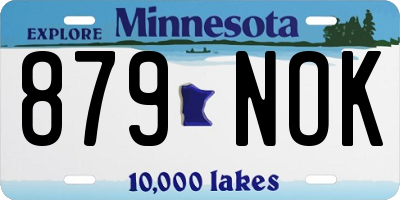 MN license plate 879NOK