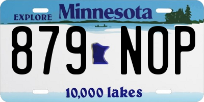 MN license plate 879NOP
