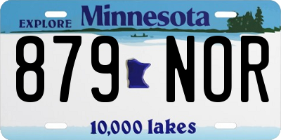 MN license plate 879NOR
