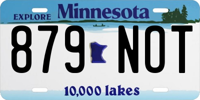 MN license plate 879NOT