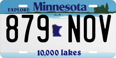 MN license plate 879NOV