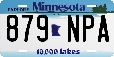MN license plate 879NPA