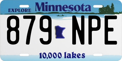 MN license plate 879NPE