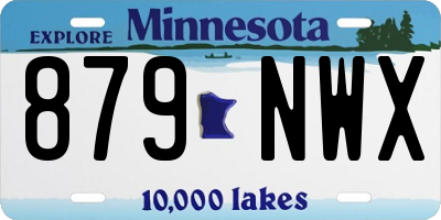 MN license plate 879NWX