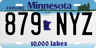 MN license plate 879NYZ
