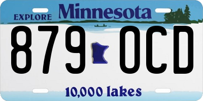 MN license plate 879OCD