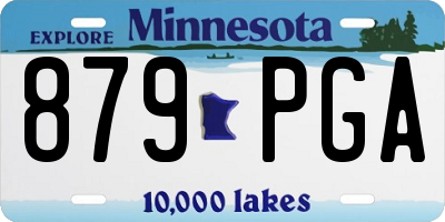MN license plate 879PGA
