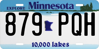 MN license plate 879PQH
