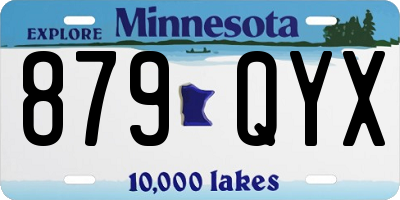 MN license plate 879QYX