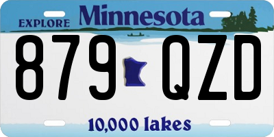 MN license plate 879QZD