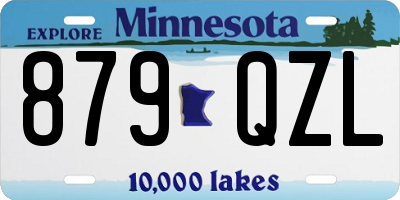 MN license plate 879QZL