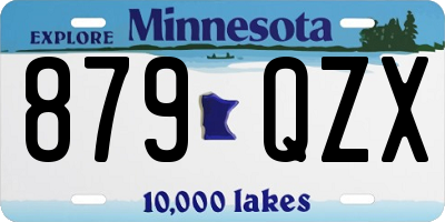 MN license plate 879QZX