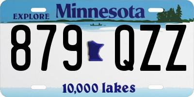 MN license plate 879QZZ