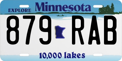 MN license plate 879RAB